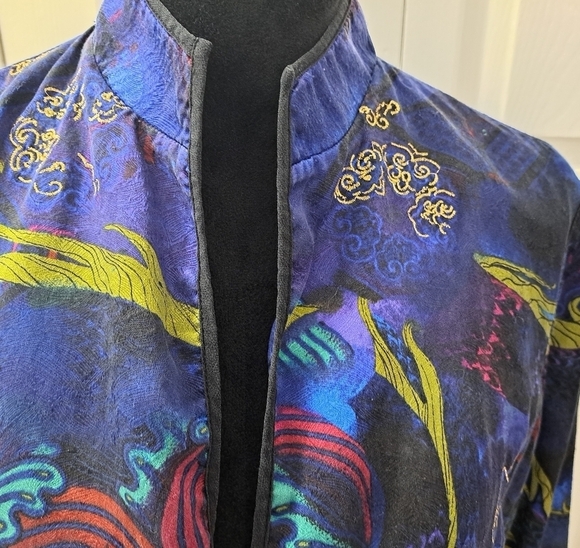 Chico's 100% Silk Kimono/Jacket     Size 1 - Picture 2 of 11